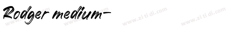 Rodger medium字体转换